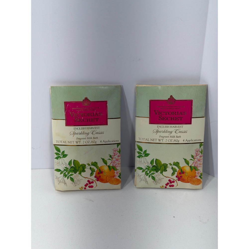 Victoria's Secret‎ English Harvest Sparkling Cassis Fragrant Milk Bath Set of 2